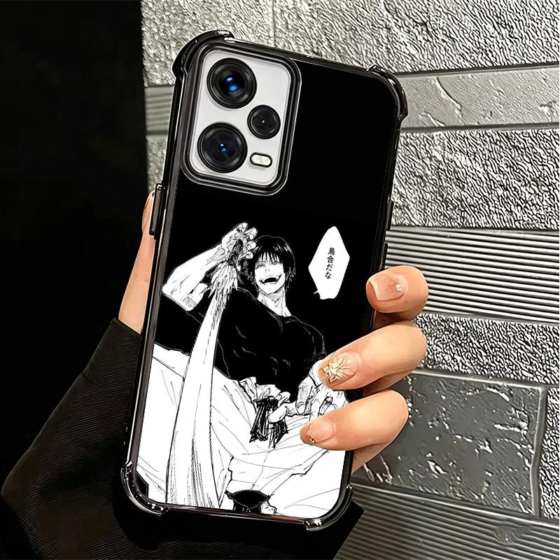 Anime Fushiguro Toji JUJUSU Soft Phone Case For Xiaomi Redmi Note 14 15 Pro Plus 13 12 11S 11T 5G 10 9S 9 Plating Anti-Fall Fund