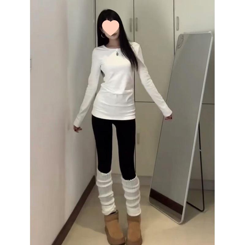 

Women s White Mid-Length German Velvet Slimming Long Sleeve Shirt S (70-94 jin)