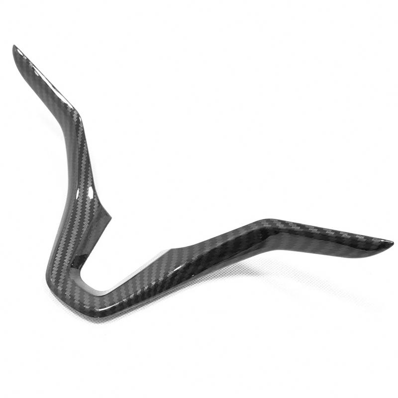 Suitable for Honda JAZZ 2014- CITY 2015- HRV VEZEL carbon fiber pattern steering wheel cover trim, FIT interior 2017 Black carbon color