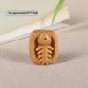 Green Sandalwood Carved Fish Bones Charm Bracelet & Keychain Pendant