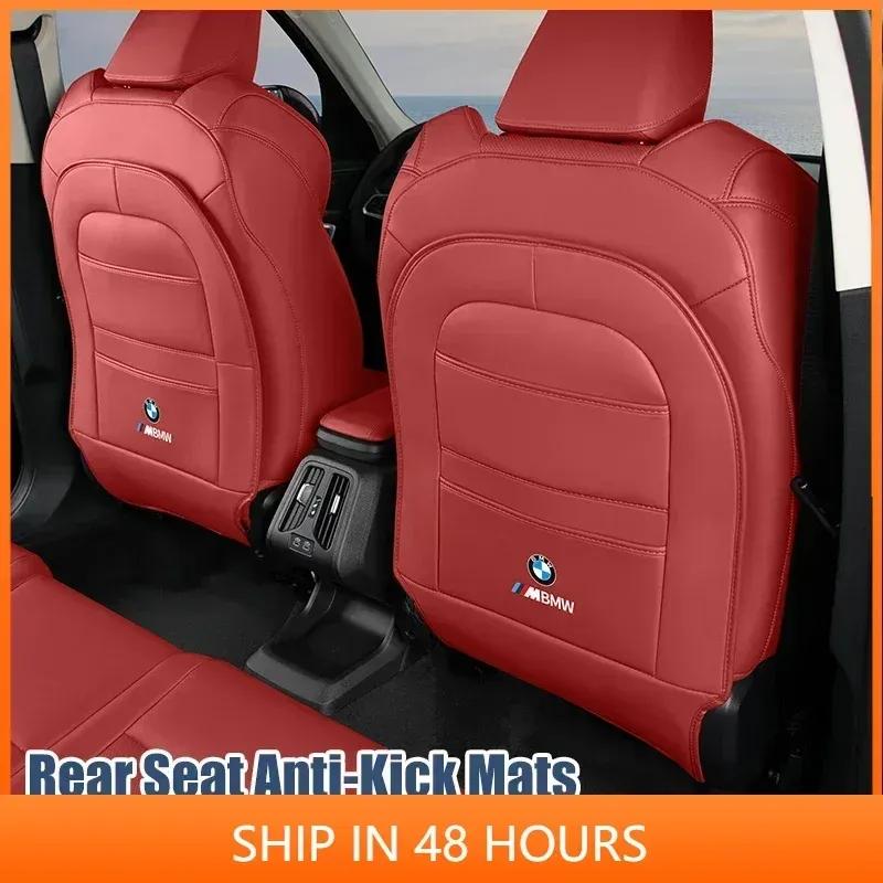 -2 KS Chránič opěradla autosedačky Pro BMW X1 U11 2024 2025 PU Podložka proti kopání do sedadla Úložná taška Podložka proti nečistotám Interiérové doplňky