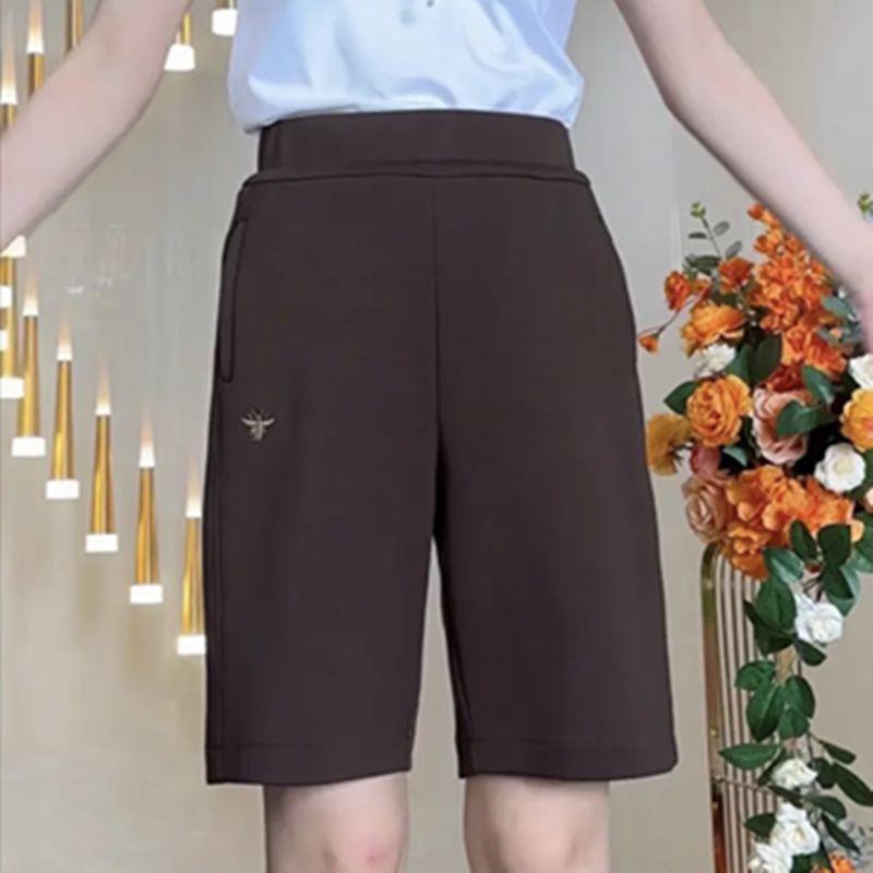 

Женские летние шорты с высокой талией, дышащие, утягивающие – Универсальный и повседневный стиль «пятиточек» 3XL коричневый