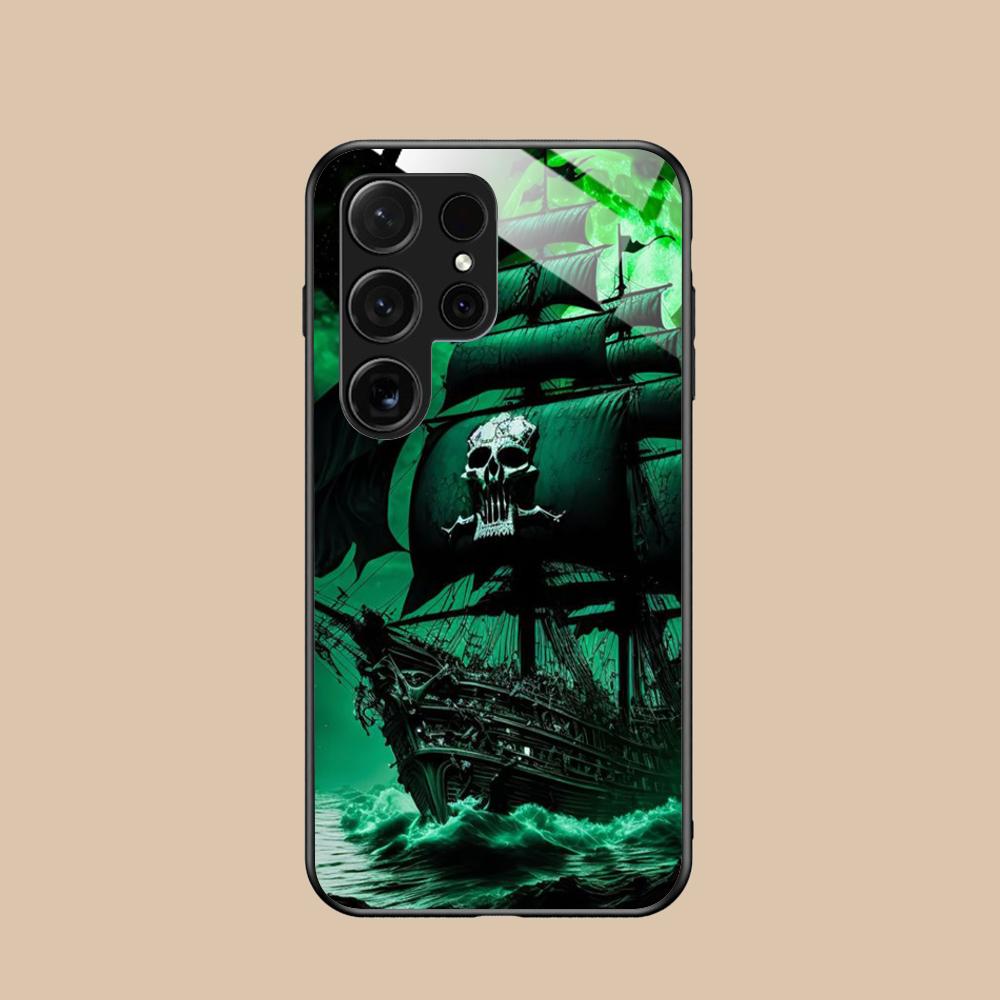 

Пиратский Корсар Чехол для Мобильного Телефона для Samsung Galaxy S26 S25 S24 S23 S22 S21 S20 Note20 Plus FE Ultra Стеклянный Цветной Чехол Чехол Galaxy S23 FE