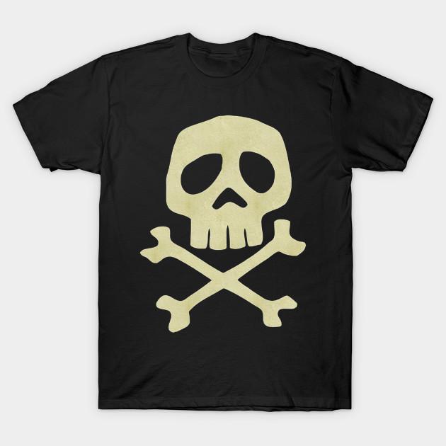 Men Black Print T-shirt Captain Harlock Jolly Roger / Skull Crossbones No-Cut Transfer Paper Print Cotton Tshirt S чёрный
