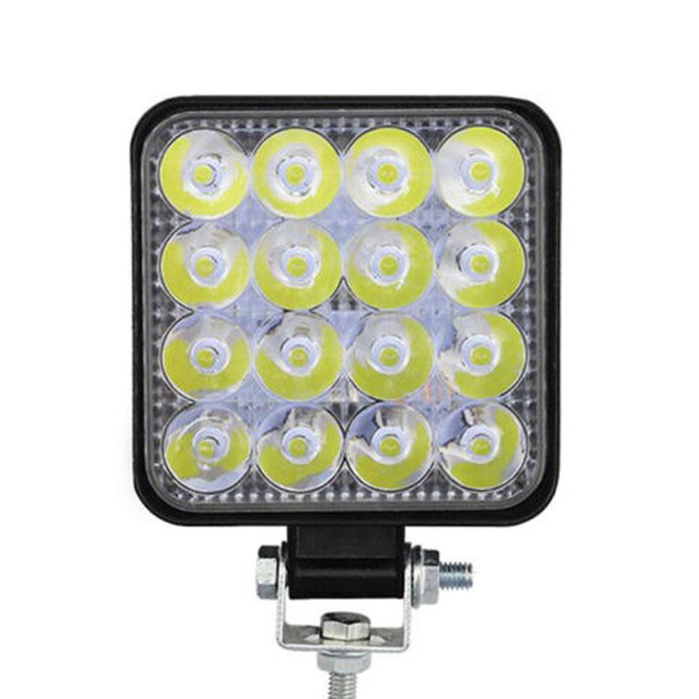 Waterproof Work Light 6000K Shockproof 48W 16-LED Floodlight Car Driving