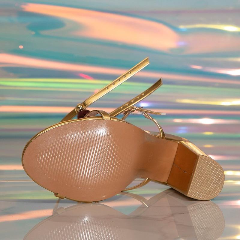 Fashion Women's High Heels Summer Ankle Strap Hollow Out Narrow Band Sandals Women Fashion Open Toe Stripper Zapatos Mujer Casual Shoes