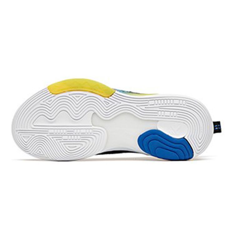 Anta Youth  KT6 Thompson Away Shock Absorption Non-Slip Wear-Resistant Mid-Top Basketball Shoes Kids basketball shoes Black Yellow Blue 312121130-2