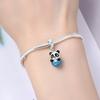 Copper Eggshell Panda Animal Beads Original Pendants Bracelet Charm Jewelry Party Diy Trendy Gifts