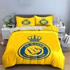 Crown and Al Nassr logo. Bedding sets Duvet cover sets Duvet covers Pillowcases(1 * Duvet Cover 2 * Pillowcases, without duvet insert)