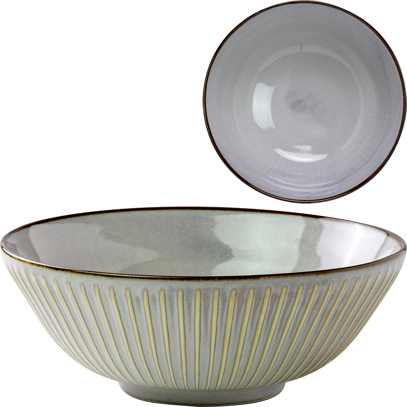 

Minoru Pottery Mino Ware Kiln-Changed Sendan Noodle Bowl, White