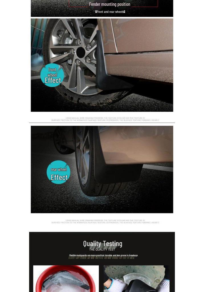 Toyota Venza & Harrier Mud Flaps for Modified Fenders