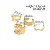 SHIXIN 3 Pcs/set Punk Chunky Irregular Rings for Men Women Geometric Adjustable Liquid Metal Open Finger Rings Statement Jewelry