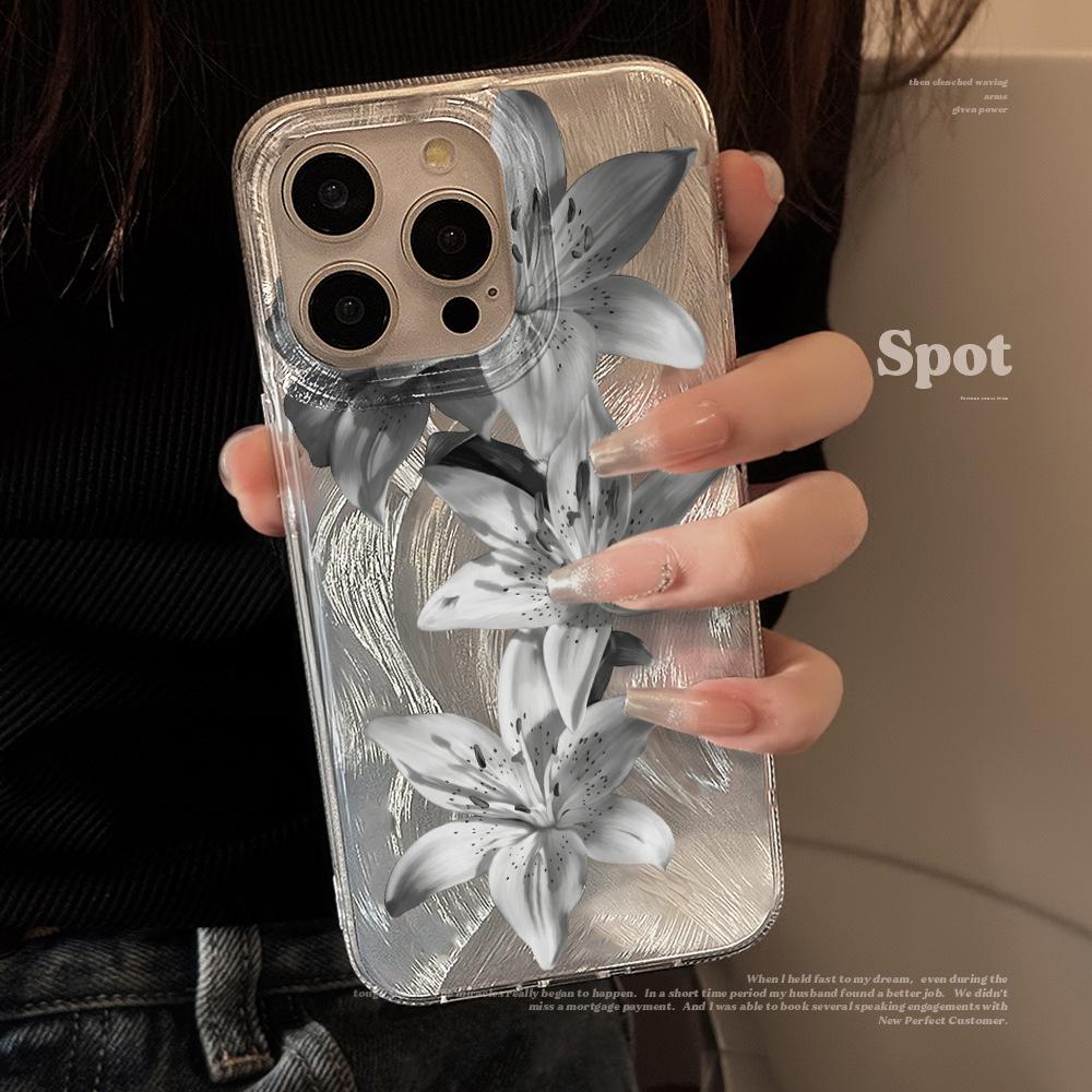 Blue Tulip Cute Case For iPhone 16 17 15 Pro Max Cases iPhone 17 11 12 13 ProMax 14 15 16 Plus 7 8 16E XS XR Shockproof Cover