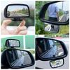1x Car Accessories 360-Degree Self-Adhesive Blind Spot Wide Angle Convex Mirror
