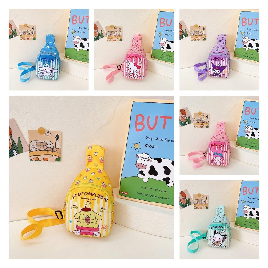 Stylish Cartoon Printed Children's Chest Bag For Casual Outings
