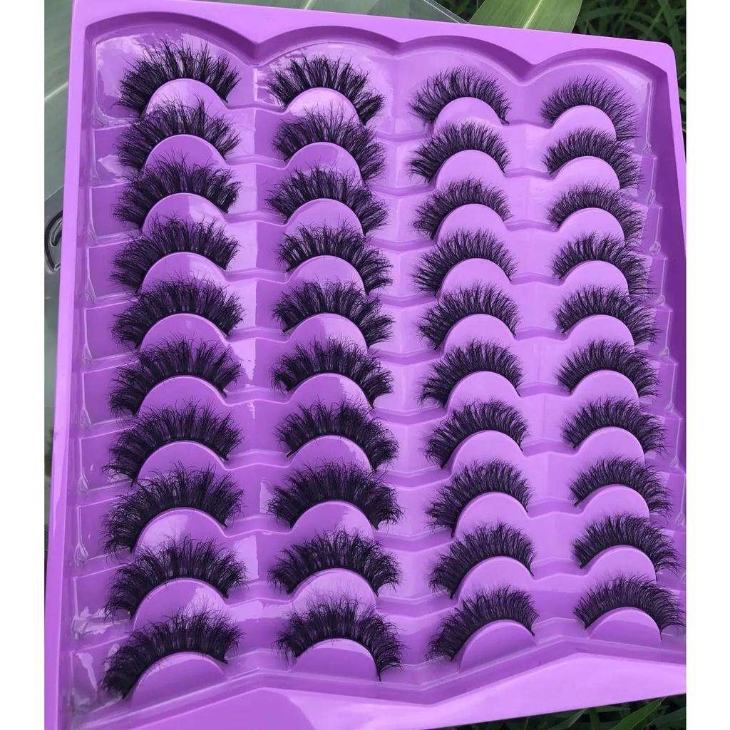 20 Pairs Faux Mink Lashes 3D Fluffy Natural Lashes Makeup False Eyelashes Russian Strip Lashes Eyelash Extension