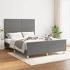 VidaXL Bed Frame with Headboard Dark Grey 140x190 Cm Fabric 3124969
