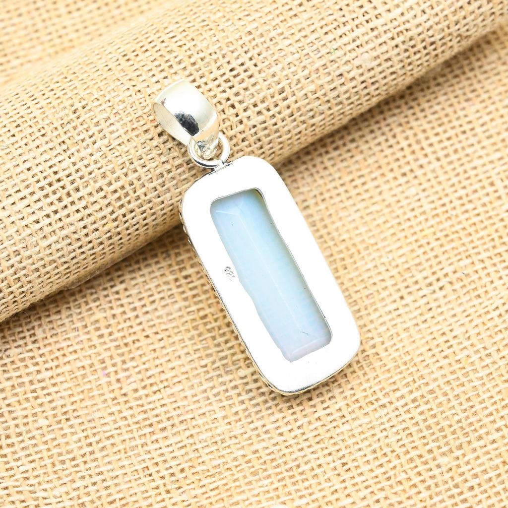 Milky Opal Gemstone Handmade 925 Sterling Silver Jewelry Lovely Pendant For Women