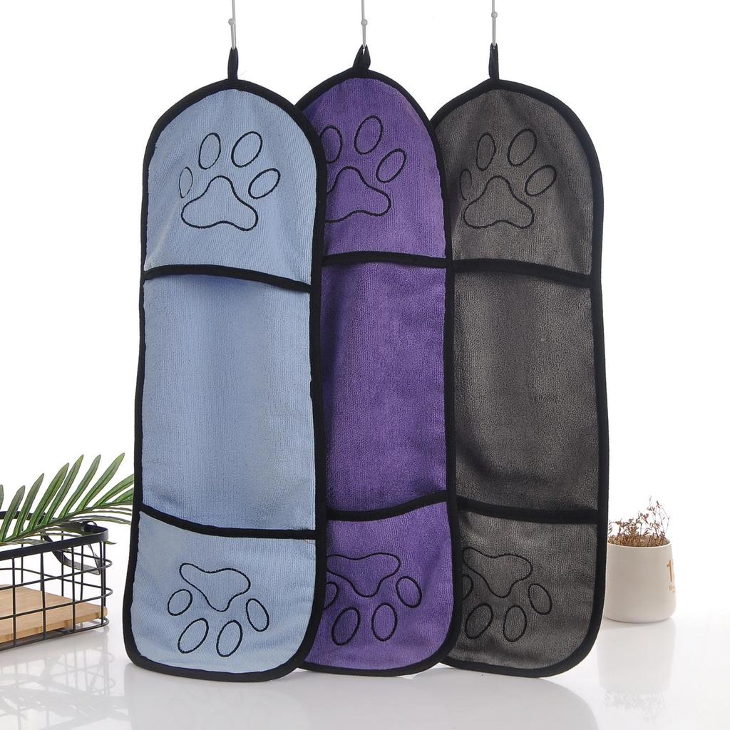 Serviette de bain pour animaux à séchage rapide - Fibre absorbante, ne peluche pas, pour chiens et chats