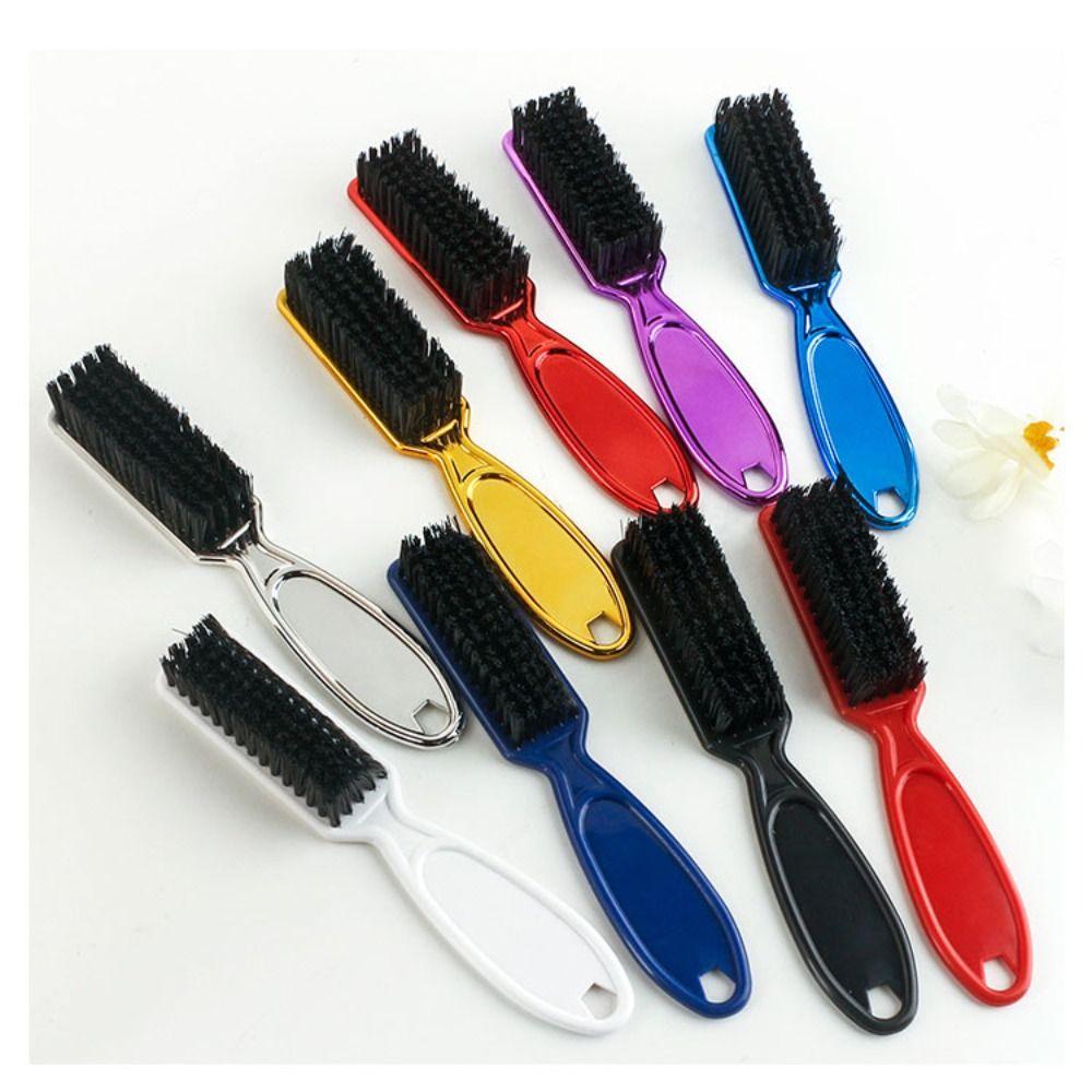 Comb Blade Comb Soft Bristles Brush Scissors Cleaning Brush Men Oil Head Brush Skin Fade Brush