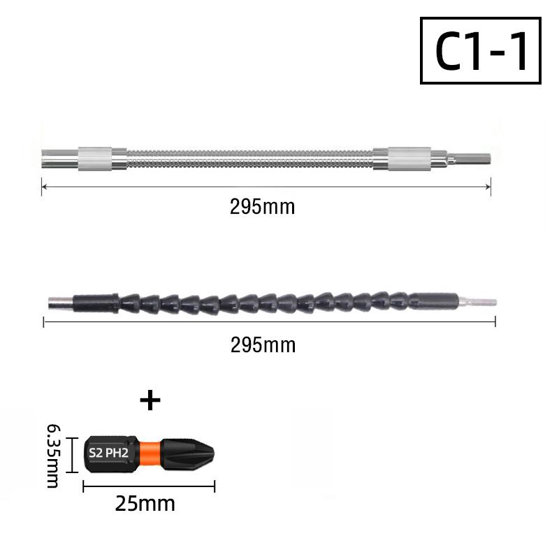 105 Degree Angle Socket Adapter 1/4 inch Extension Hex Drill Bit Adjustable Screwdriver Holder Slotted Phillips Power Hand Tools