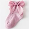 0-5Years Newborn Baby Girls Socks With Bows Breathable Toddlers Girl Short Socks Hollow Out Kids Infant Princess Cute Socks