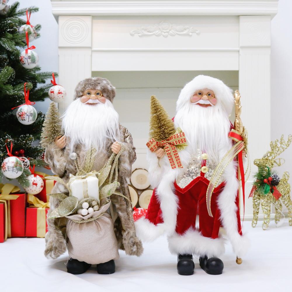 45CM Weihnachten Santa Claus Plüsch Puppen Spielzeug Hause Dekoration Ornamente Weihnachten Dekorationen Handgemachte Neujahr Dekor