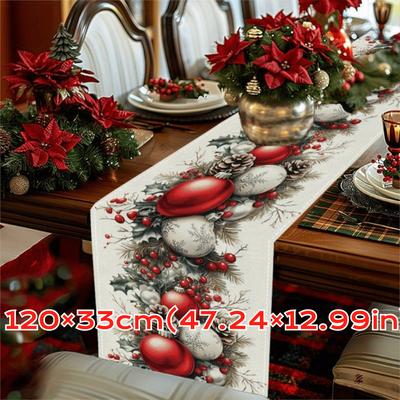 New Year Christmas Table Runner Snowman Santa Claus Xmas Table Flag Cover Navidad Gift Elk Merry Christmas Decorations