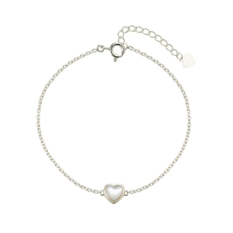 PAULVICE Heart Mother of Pearl Bracelet - White