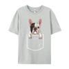 Premium Cotton Female Short Sleeve French Bulldog In Your Front T Shirts Graphic Tops Tees Cute Casual Round Collar Tops Shirts