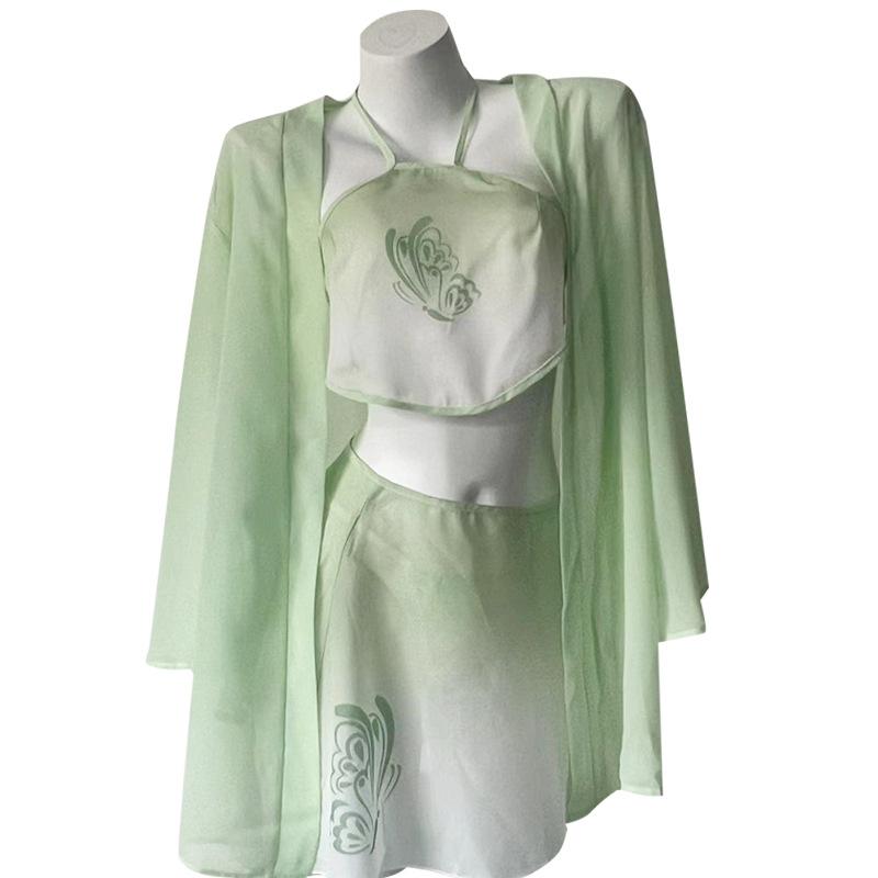Sexy Lingerie Pajamas Hanfu Antique Belly Pocket Pure Desire Style Hot Uniform Perspective Nightdress