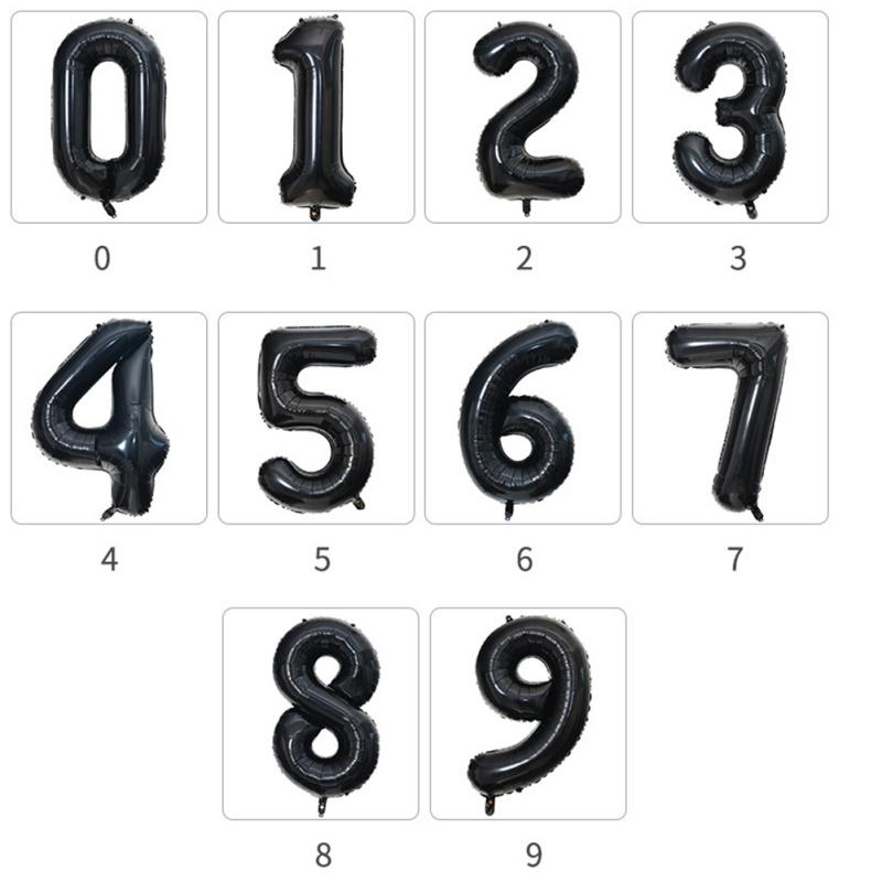 40" Number Foil Balloons Wedding Birthday Party Decoration Inflatable Digit Festival Party Supply Digit Helium Balloon Ornament