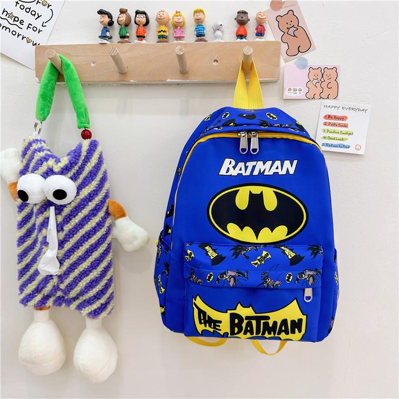Mario Stitch Batman Backpack Oxford School Bag Handbag Student Kids Gift