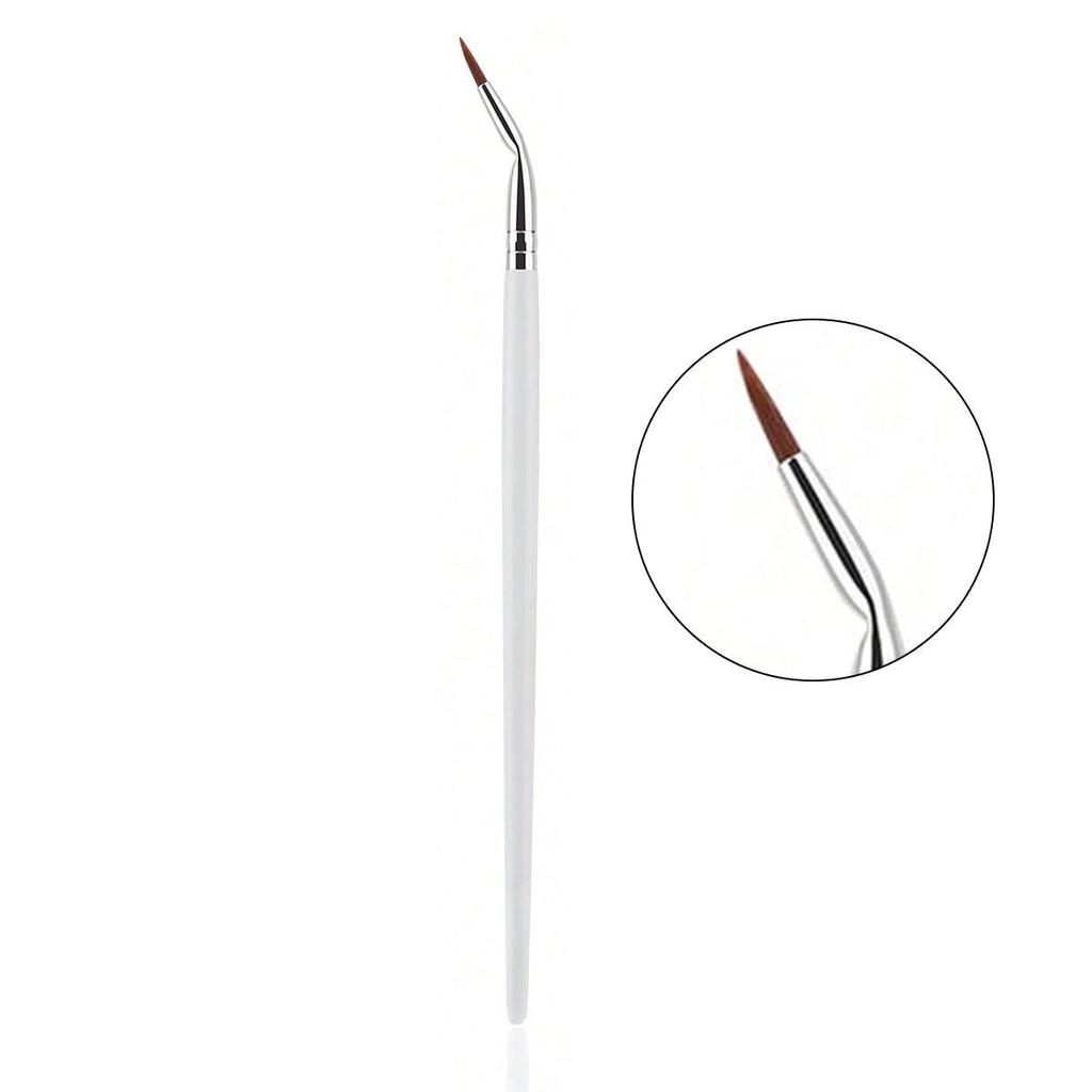 Ultra-Fine Angled Eyeliner & Brow Brush Set - Professional Slanted Makeup Tools