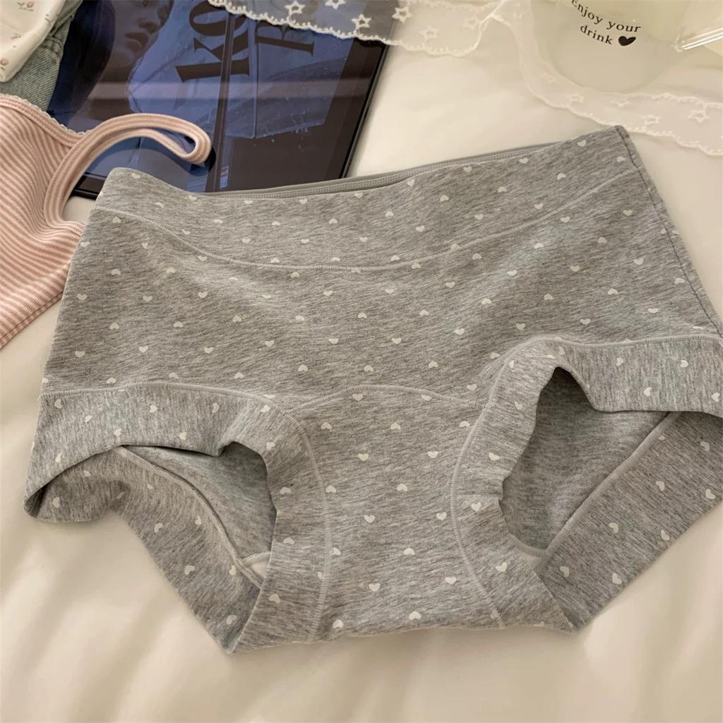 Large Size Ladies Spring and Autumn Pure Cotton Belly Wrap Hip Extended Crotch Small Flat Angle Briefs