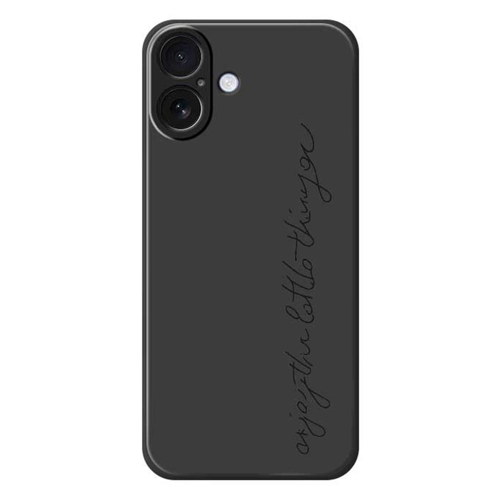 For iPhone 17 Case WordArt Pattern Printing Straight Edge TPU Phone Back Cover