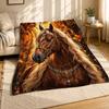 Majestic Horse Autumn Forest Coral Fleece Blanket Wildlife Decor