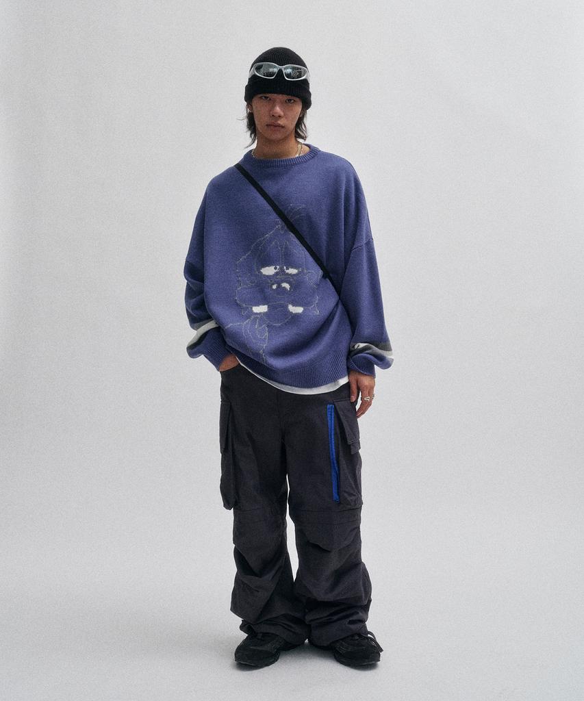 RETRIEVER CLUB Sleeping Dog Knit [Baby Blue]
