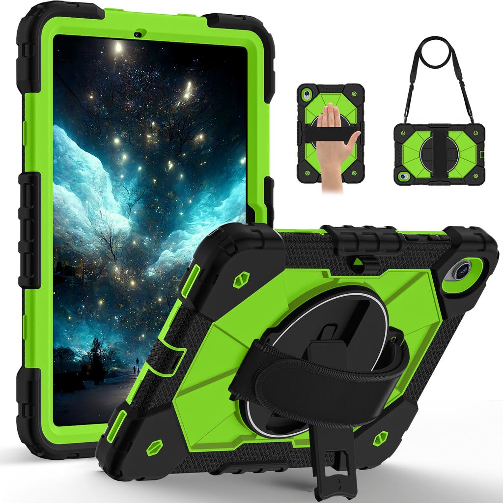 Hybrid Case for Samsung Galaxy Tab S11 2025 11.0 Inch SM-X730 SM-X736B 360 Rotating Stand Heavy Duty Cover with Shoulder Strap