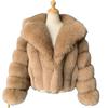 European and American fur coats imitation fox hair women's clothing autumn and winter imitation fur coats suit collars a lot