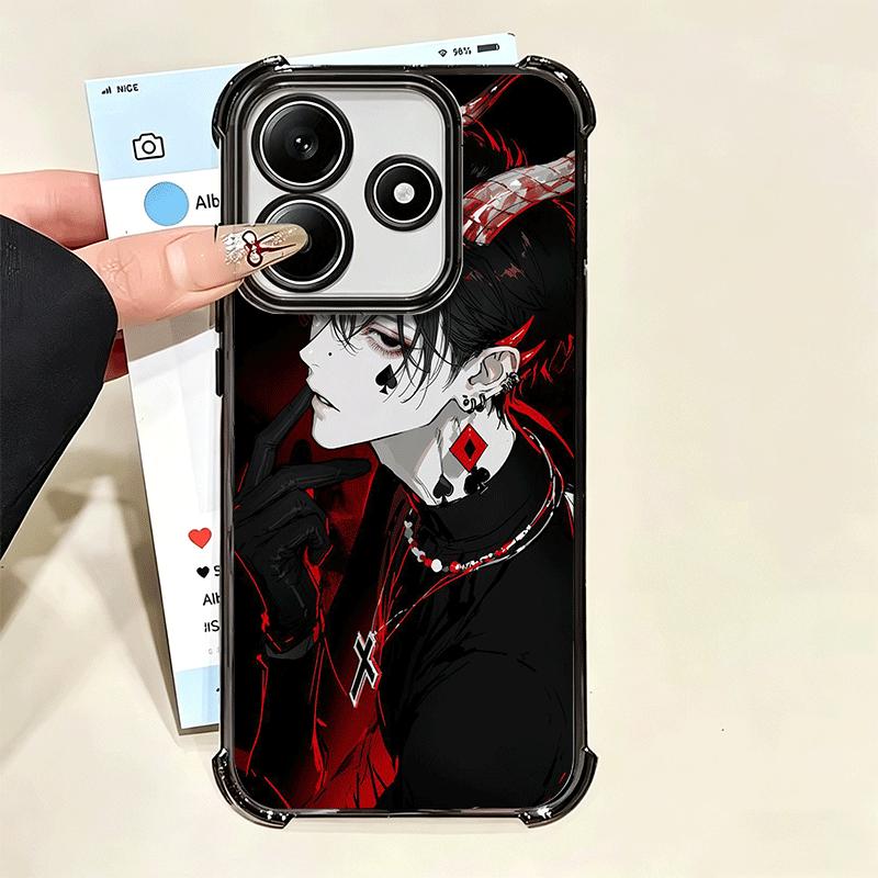 Devil Bad Boy Anime Style Plating Phone Case For Xiaomi Poco X5 X6 X7 X8 Pro Max F8 Ultra F7 M8 M7 M5S Redmi 15C 15 14C 13C 13 X