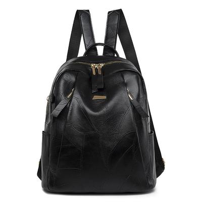 Zaino Vintage da Donna Grande Capacità PU Pelle Morbida Monocolore Zaino da Viaggio all'Aperto Zaino da Pendolare Donna