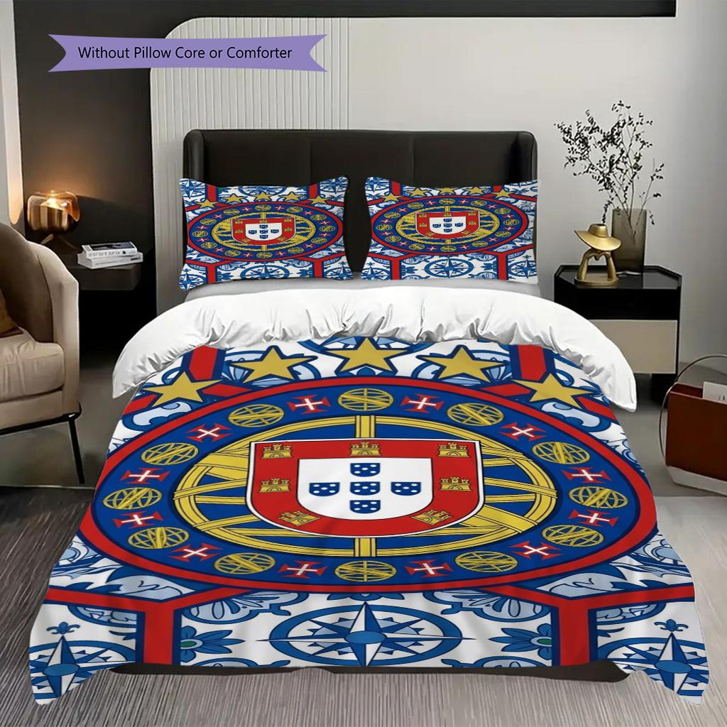 Royal Portuguese Heritage Bedding (1 * duvet cover + 2 * pillowcase, without core) Bedding set Duvet cover and pillowcase Christmas birthday gift