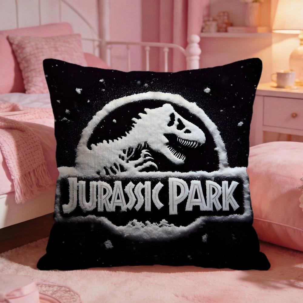 JJurassic WWorlds Movie Logo Cushion Cover Premium Comfort Reversible Pillow CoveTwo In One Design For Any Room Car Interior