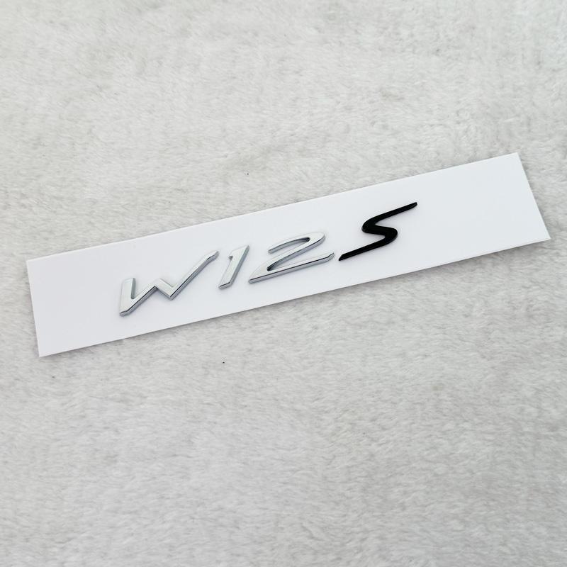 Emblema Adhesivo para Maletero y Guardabarros de Coche W12S para Bentley Continental GT, Flying Spur, Bentayga, Mulsanne - Pieza