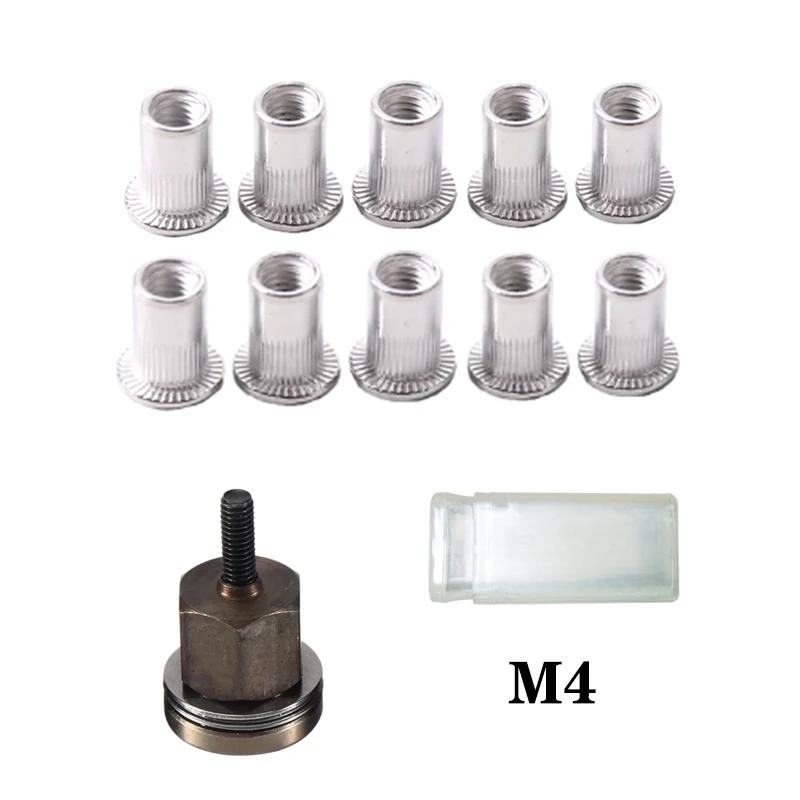 

11pcs Hand Rivet Nut Gun Head Nuts Riveter Tool Accessory For Nuts Optional Model M3 M4 M5 M6 M8 M10 M12