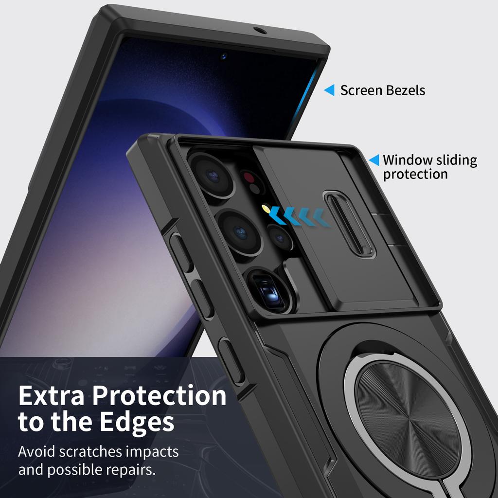 Fingerring-Halter Starke Magnetische Hülle für Samsung Galaxy S25 Ultra S22 S26 Plus S23 S24 Ultra A17 5G A56 A16 A15 A36 A26
