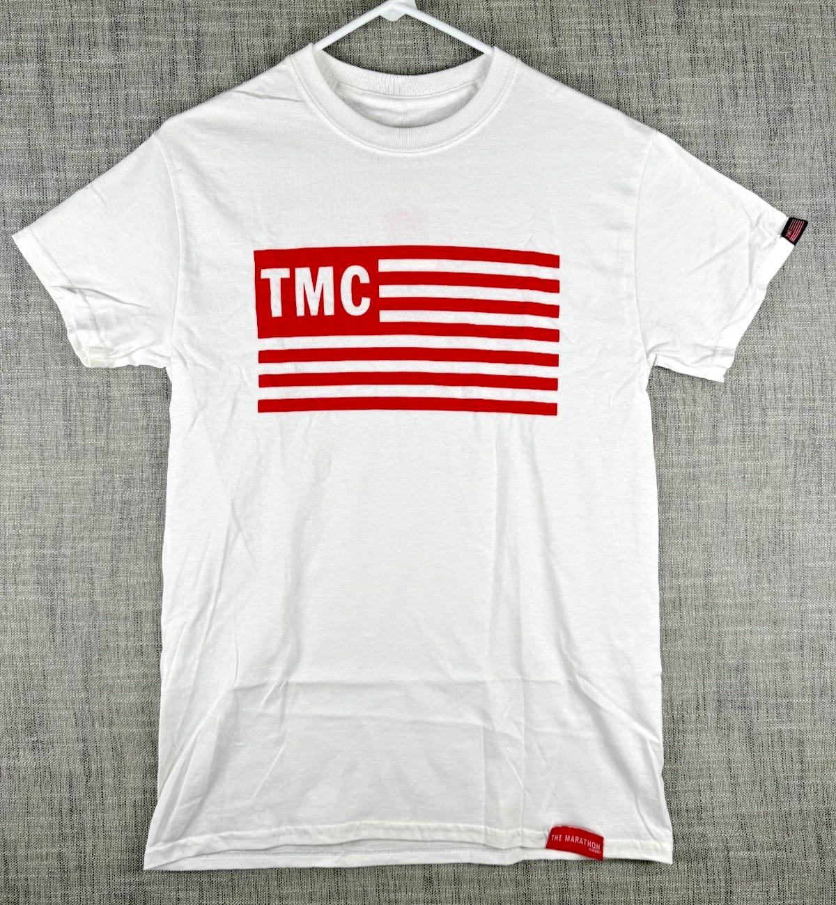 

Size S - The Marathon Clothing TMC Flag Logo Nipsey Hussle 100% Cotton T-shirt Mens Tees Top White Red NWT XL
