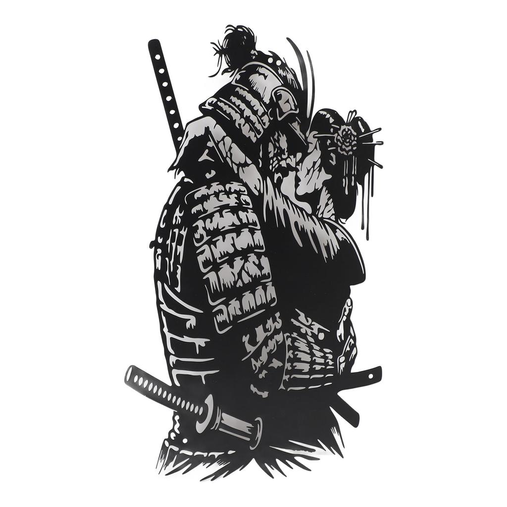 Samurai Wall Art Wrought Iron Warrior Hug Lover Hanging Wall Art Decoration for Living Room Decor