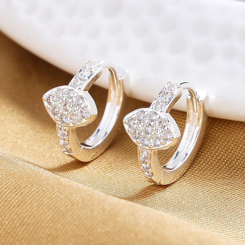 925 Sterling Silver New Zircon Earrings for Women High Quality Exquisite Student Girlfriend Fashion  Jewelry Accessories Gift